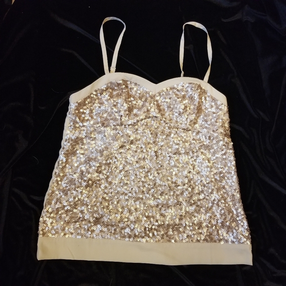 American Eagle sequin spaghetti strap tank top - Picture 2 of 4